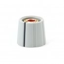 British Collet Knob with line, gray 15mm