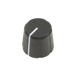 Black British 15mm Collet Knob with line, black cap